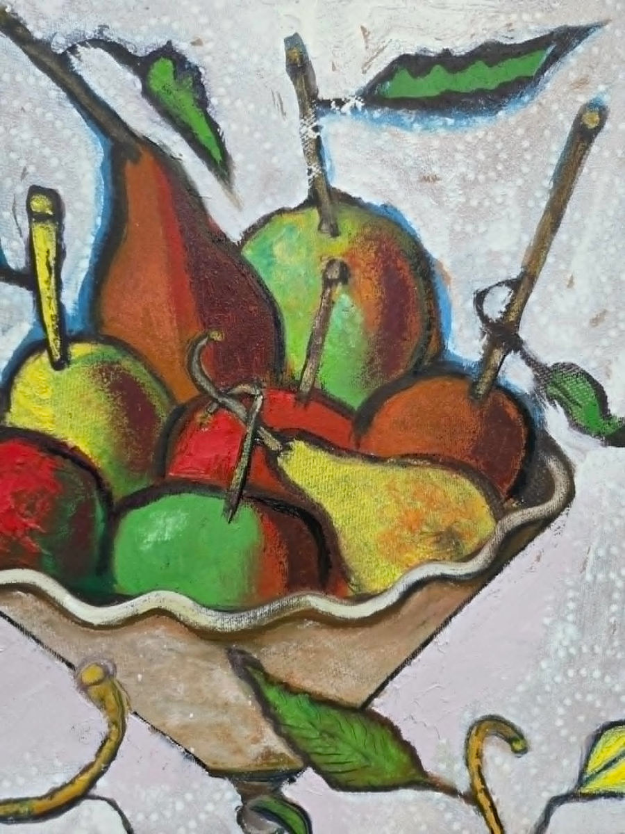 John Marok - Still life with Blue Pear 30x30
