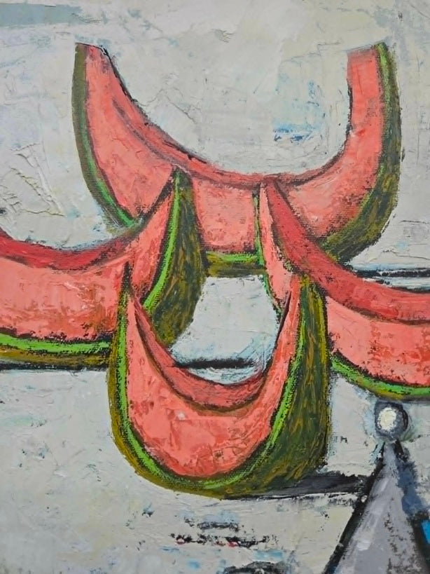 John Marok - Still life with Cantaloupe Slices 36x36