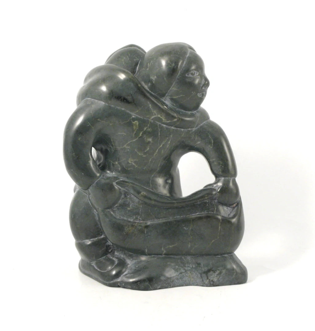 Daniel Inukpuk - soapstone sculpture 7x6x3