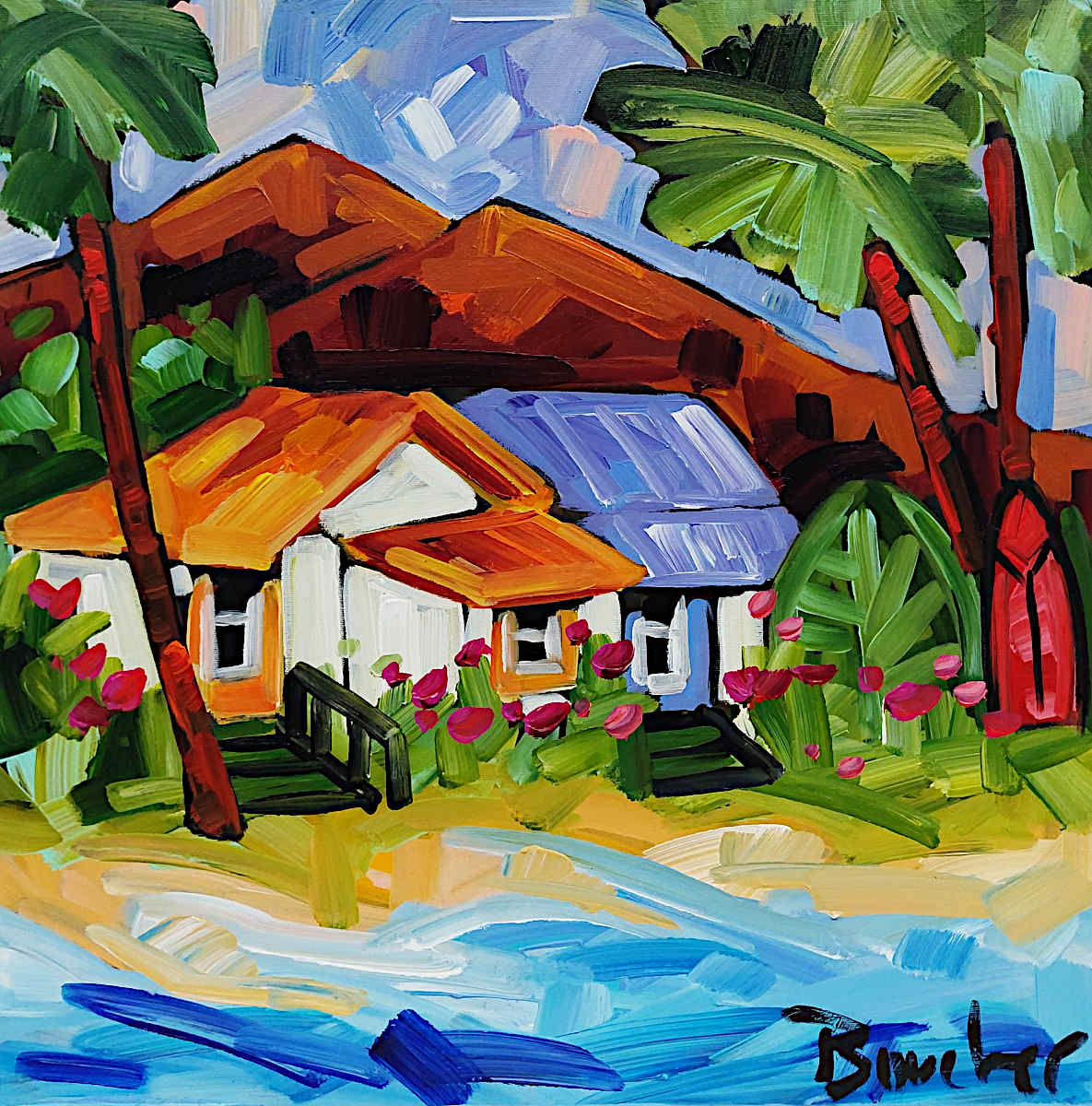 Marie-Claude Boucher - Hanalei Beach 20x20