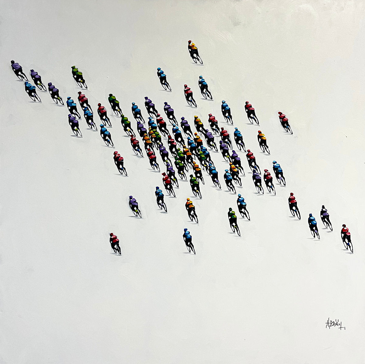 Harold Braul - Race Against Time 48x48