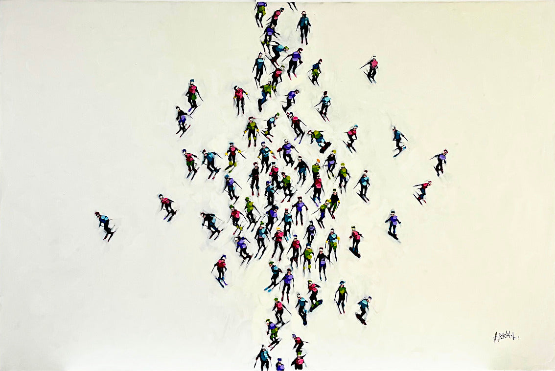 Harold Braul - Skiers 40x60