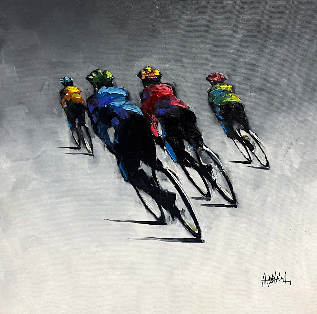 Harold Braul - Taking the Turn 24x24