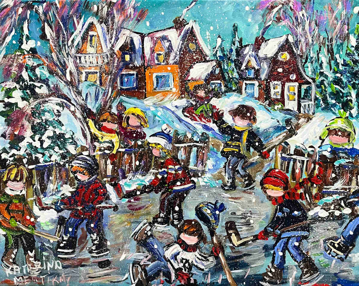 Katerina Mertikas - Weekend Hockey Fun 16x20