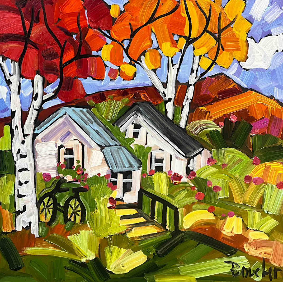 Marie-Claude Boucher - Ballade à l'automne, 24x24