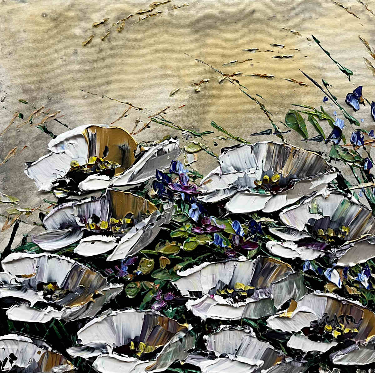 Maya Eventov - Golden Poppies 16x16