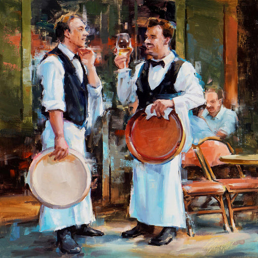 Patricia Bellerose - Conversation over Chardonnay 18x18