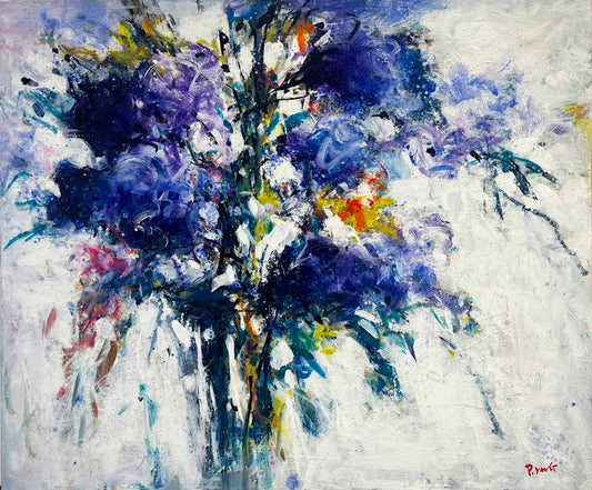 Pei Yang - Floral Abstraction 30x36