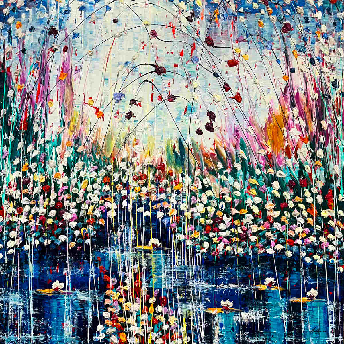 Pietro Adamo - Glowing Meadow 48x48
