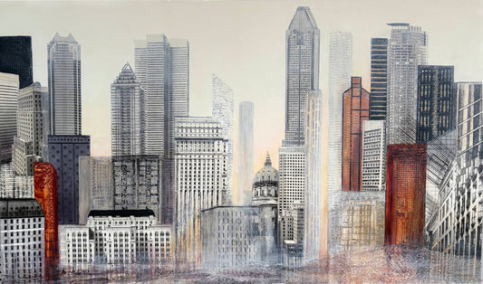 Renee De Gagné - Early Morning in Montreal 36x60