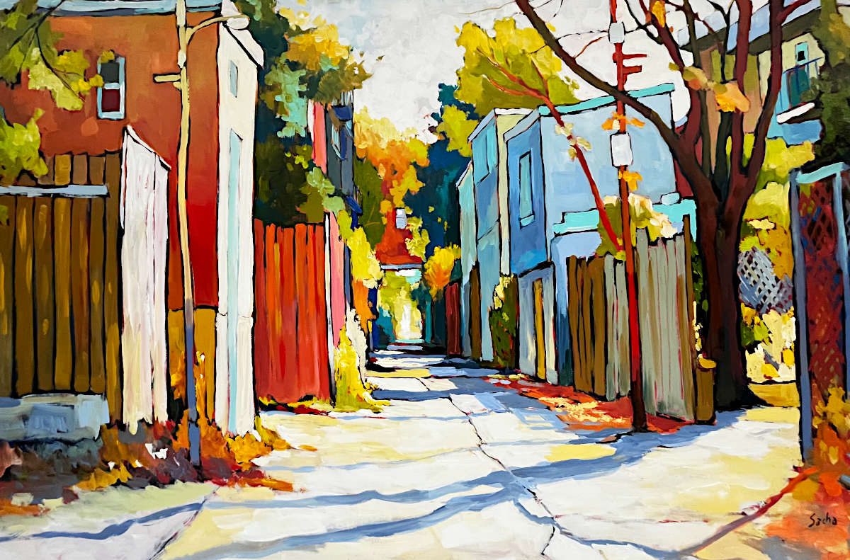 Sacha Barrette - Passerelle en Pleine Lumière, 40x60