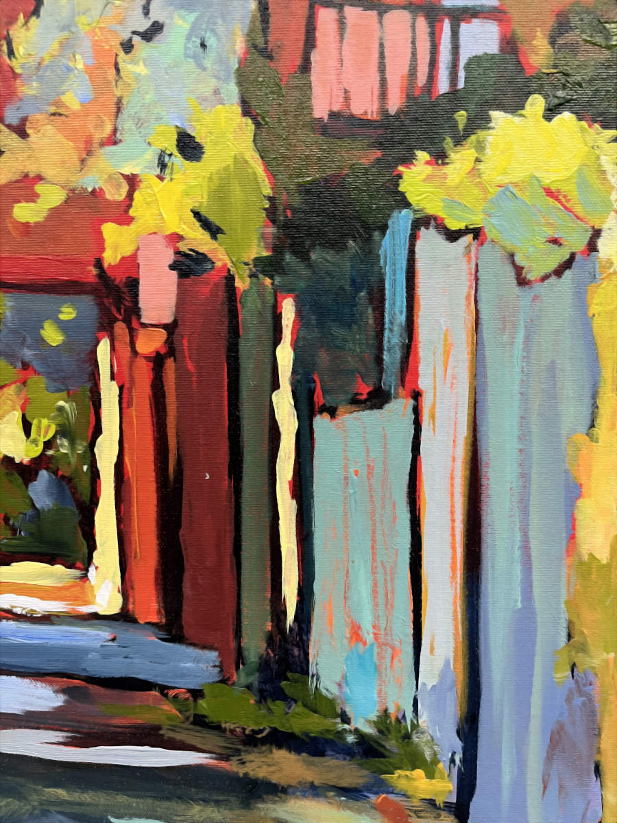 Sacha Barrette -Red Footbridge 40x40