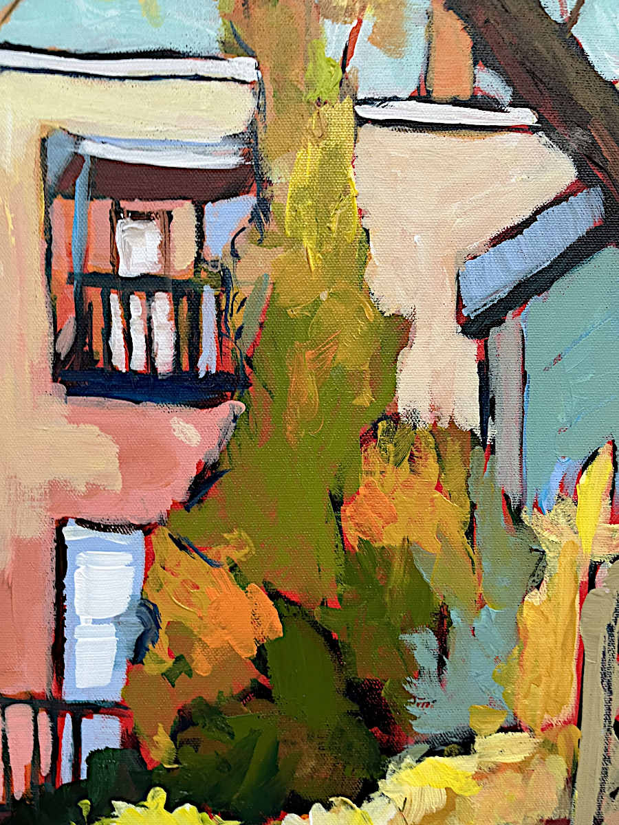 Sacha Barrette -Red Footbridge 40x40