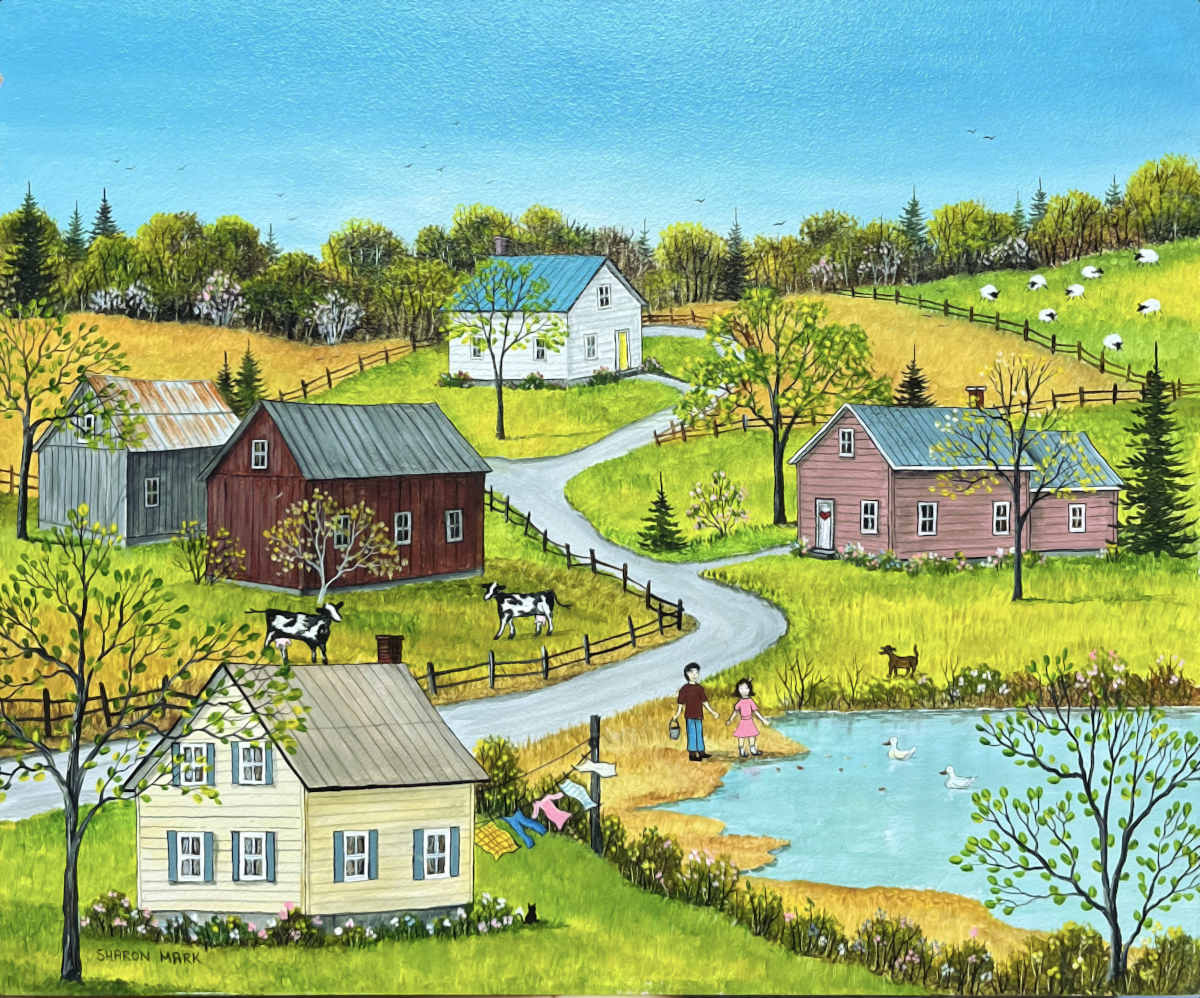 Sharon Mark - Feeding the Ducks 10x12