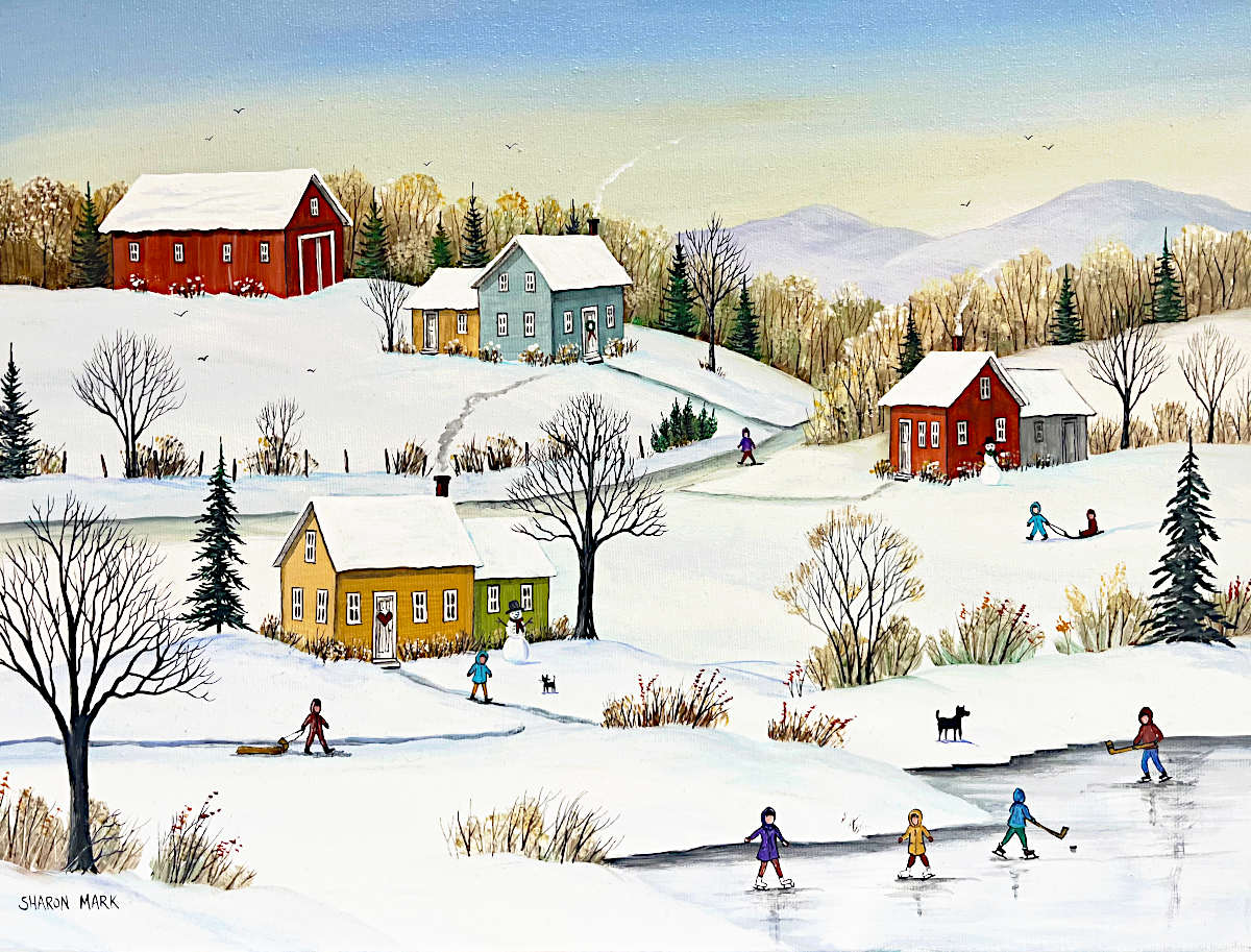 Sharon Mark - Lovers of Winter 12x16