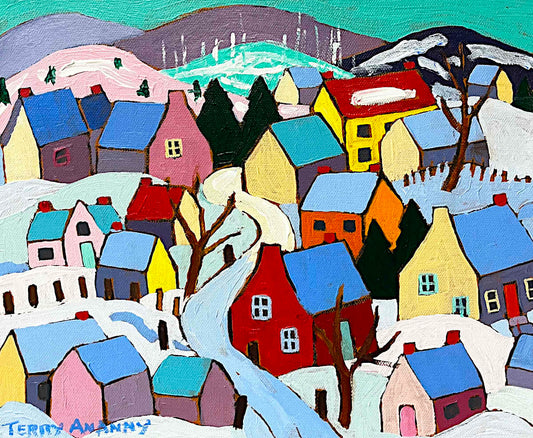 Terry Annany - Hiver au Village 10x12