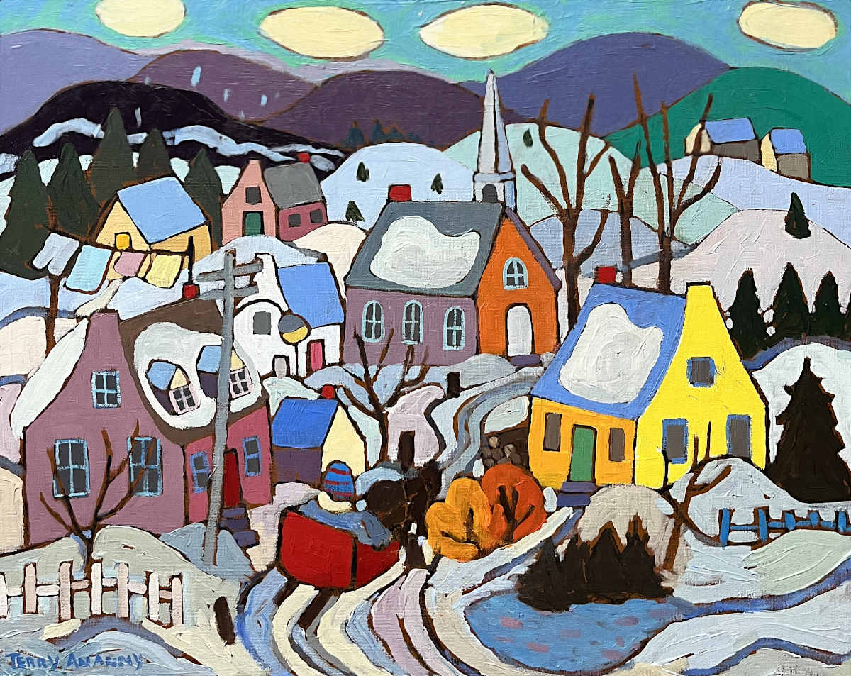 Terry Annany - Quebec Winter Village 16x20