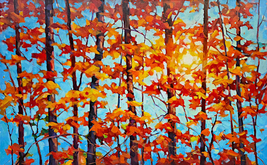 Vera Kisseleva - Crimson Cascade 30x48