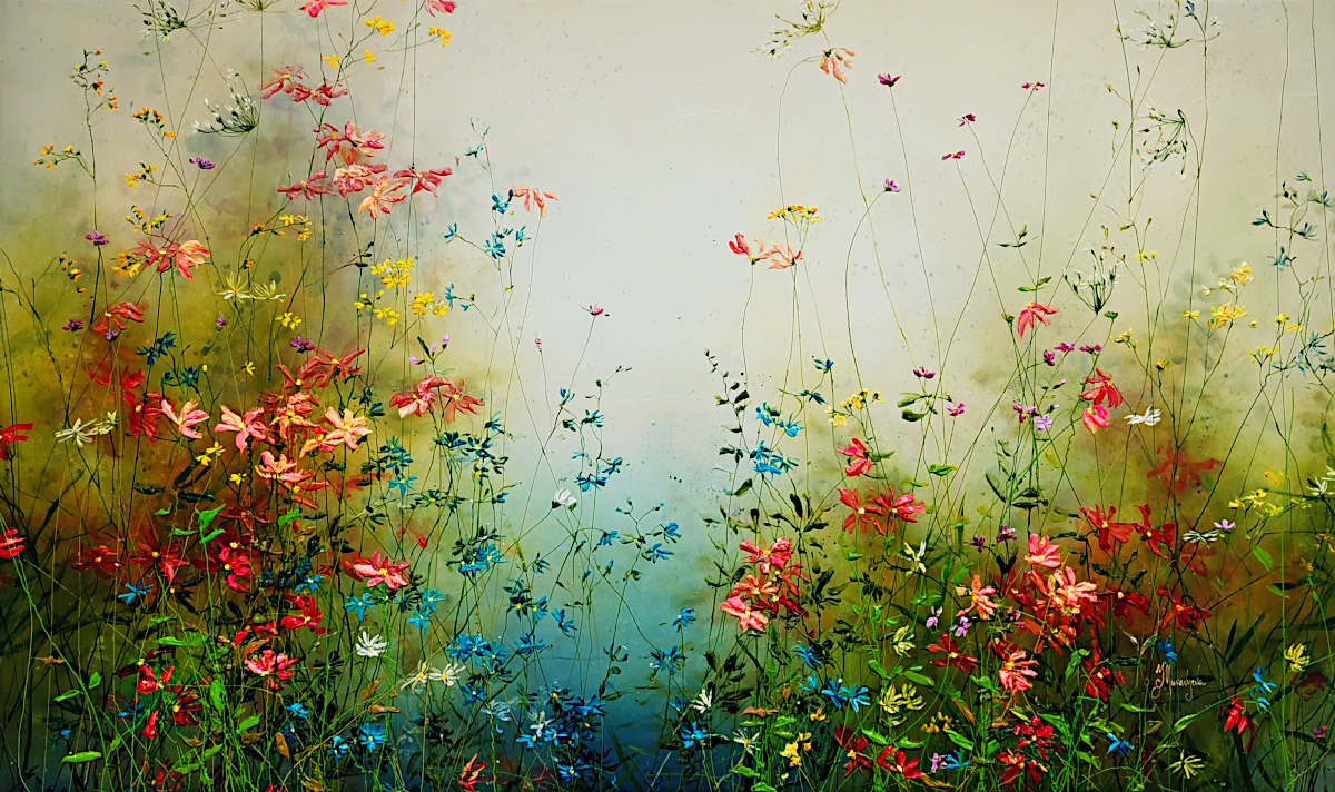 Yulia Muravyeva - Serenade of the Wildflowers 36x60