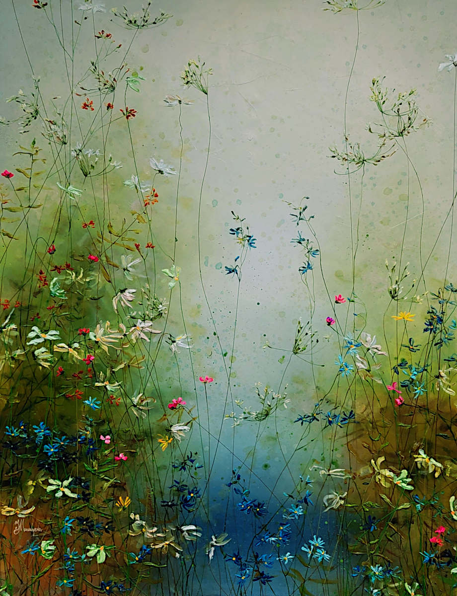 Yulia Muravyeva - Windswept Bloom 48x36