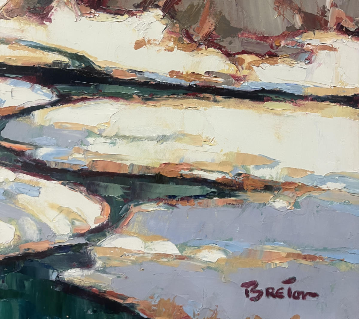 Yvon Breton - L'hiver à la Rivière Batiscan 24x30