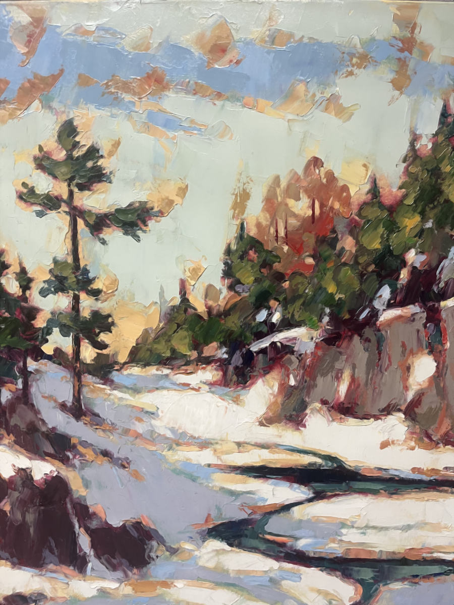 Yvon Breton - L'hiver à la Rivière Batiscan 24x30
