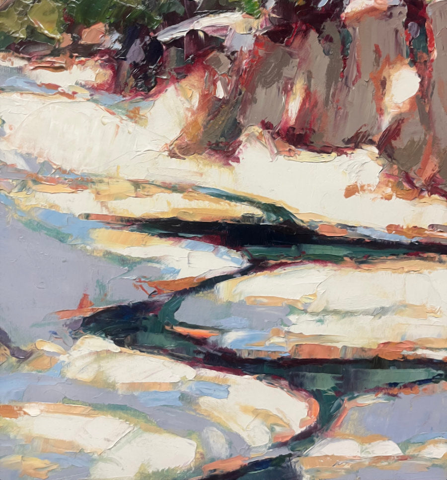 Yvon Breton - L'hiver à la Rivière Batiscan 24x30