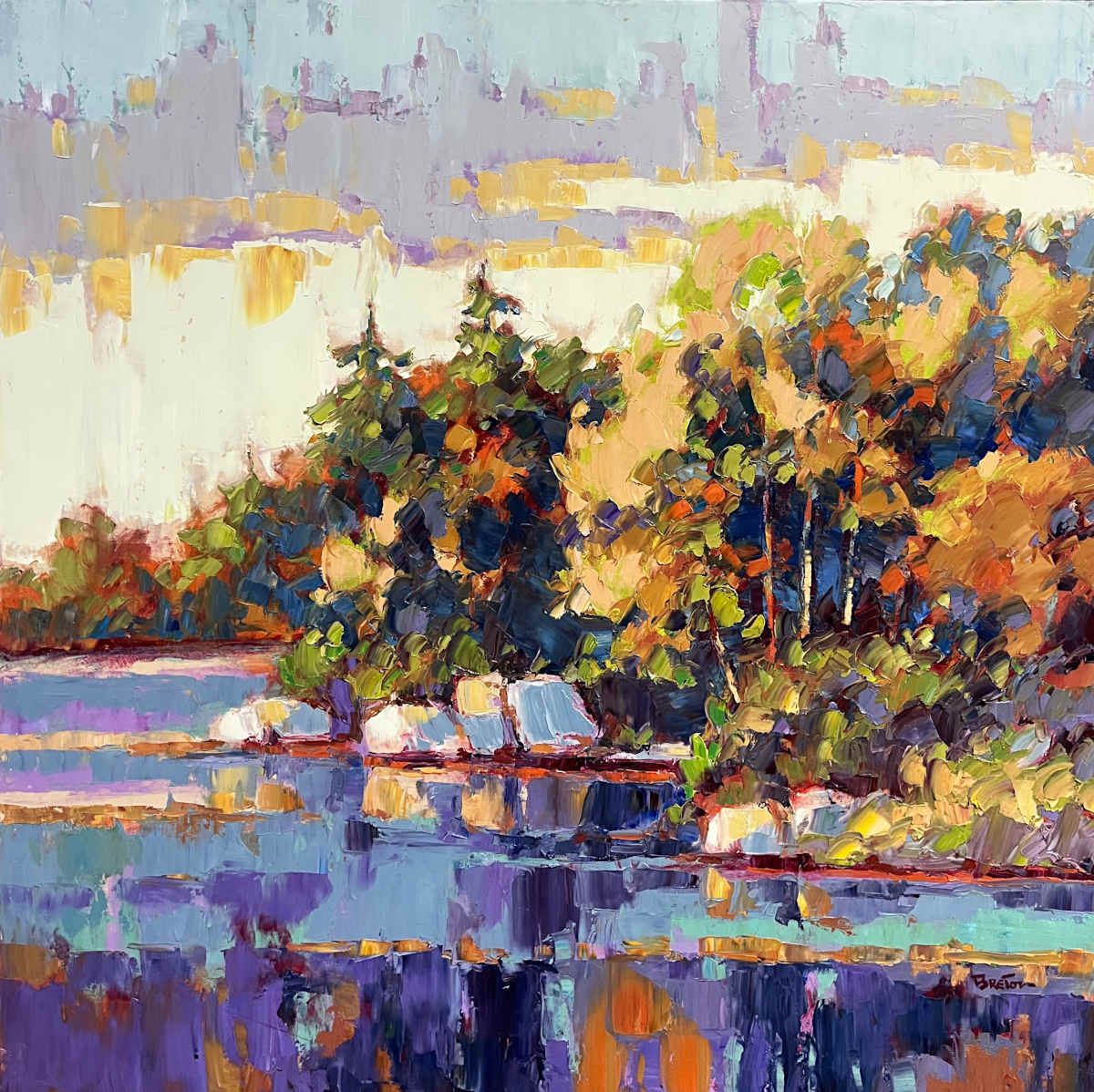 Yvon Breton - Mirage Automnal en Mauricie 36x36
