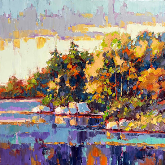 Yvon Breton - Mirage Automnal en Mauricie 36x36