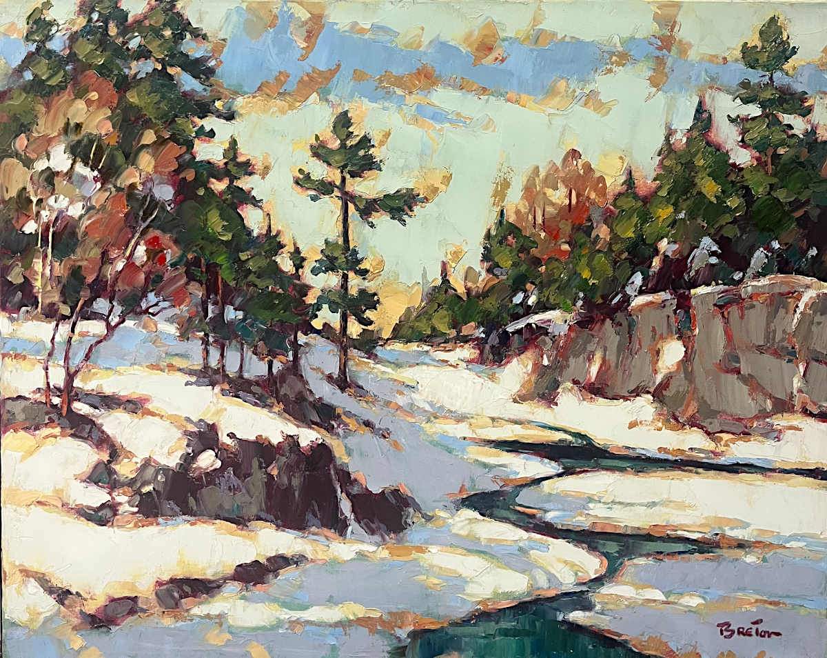 Yvon Breton - L'hiver à la Rivière Batiscan 24x30