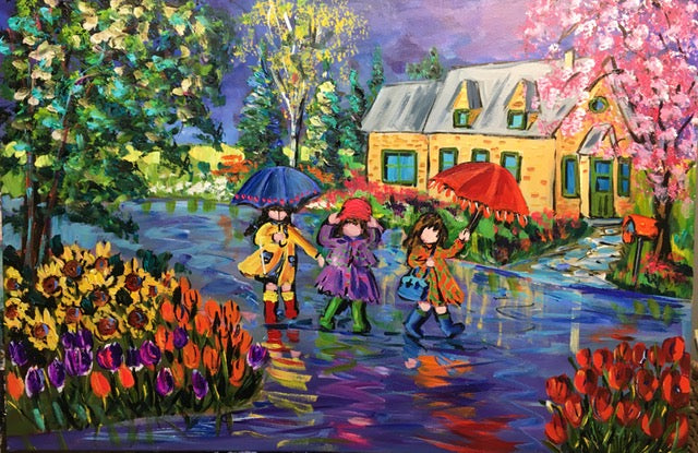 Puddle Jumping 24x36