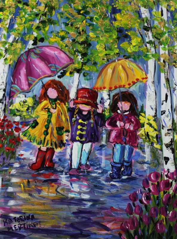 Katerina Mertikas - Watch For Puddles 24x18